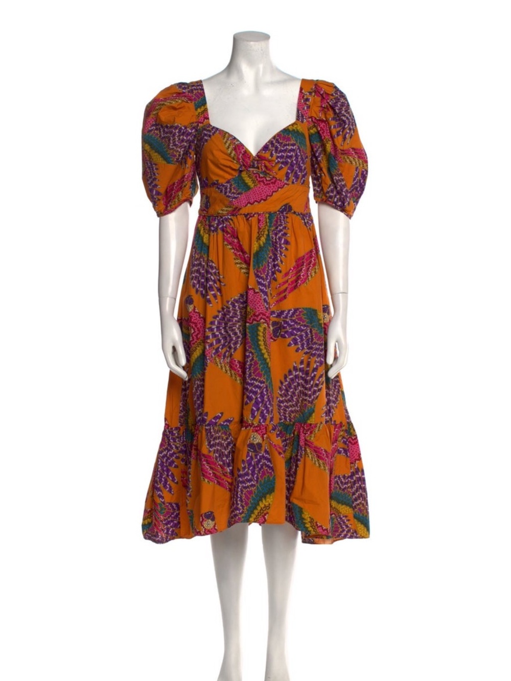 Farm Rio Beaded Macaws Midi Dress